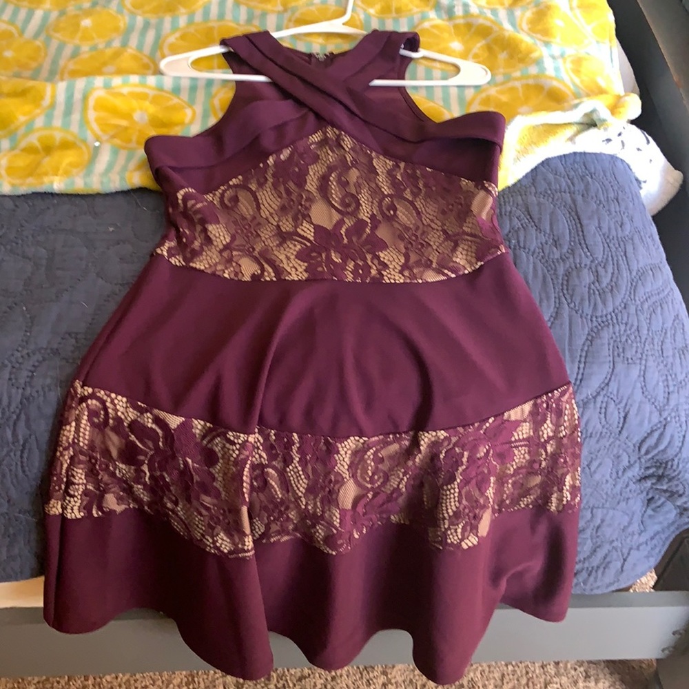 Purple lace dress